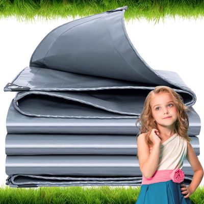 Cover Tarp 1 x 25 m, 500 g/m², Truck Tarp Fabric, PVC Tarp, Gray, LXX94W