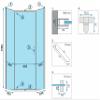 Rea Axin Shower Enclosure 90x90 Chrome, 6 mm Safety Glass + Diamond Black Shower Tray, 90x90x195 cm view 4