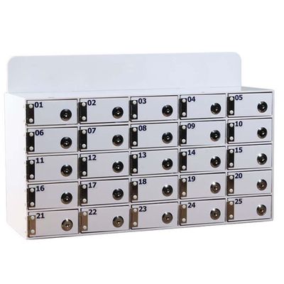 Lockable Wall-Mount Acrylic Phone Storage Cabinet