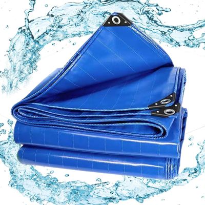 Truck-Tarpaulin Fabric Cover Tarp, 1.5 x 15.5 m, 500 g/m², Waterproof, Tear-Resistant, Blue, LXX94W