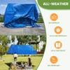 Truck-Tarpaulin Fabric Cover Tarp, 1.5 x 15.5 m, 500 g/m², Waterproof, Tear-Resistant, Blue, LXX94W view 3