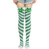 Women's Christmas Stockings with Bow, Over-the-Knee, Striped view 2