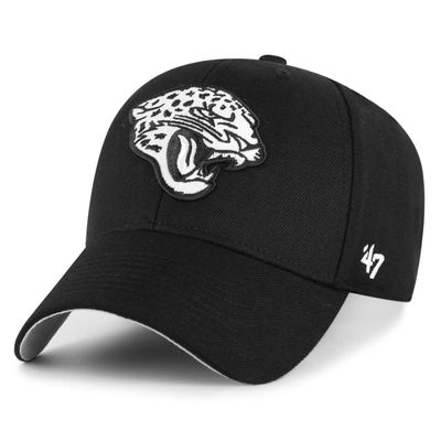 '47 NFL Jacksonville Jaguars MVP Unisex Baseball Cap, Adjustable Hook-and-Loop Closure, One Size, Team Logo, Black