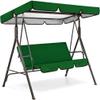 Waterproof Canopy Set for Patio Swings, Dark Green Cushion Cover, Replacement Cover for 3-Seat Swing (193 x 124.5 x 15 cm) view 1
