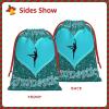 YFSGDLBN “I Love Gymnastics” Printed Drawstring Gift Bags, Christmas Decoration view 3