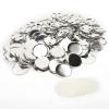 100 Sets of Blank Button-Making Parts, 1.7-Inch Round Metal Pin Badge Kit view 1