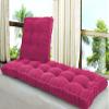 Thick Soft Cotton Bench Cushion for 2- or 3-Seater Benches, 100 x 30 cm, Rose Red view 1
