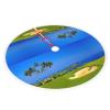 Christmas Tree Skirt for Golf Course with Pom-Pom Trim, Holiday Tree Cover for Parties and Home Decor view 3