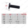 NUZBCPETR 3-Pack Black Steel Furniture Connector Screws, Hex Socket Flat Head (M4 0.7 x 10 mm) view 3