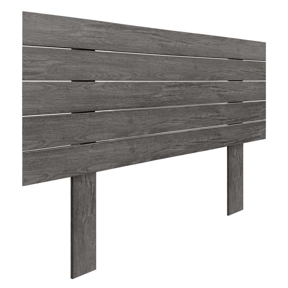 DHOME Recycled DM Wood Headboard with Horizontal Pallet-Style Legs, Ash, 110 cm