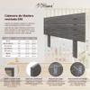 DHOME Recycled DM Wood Headboard with Horizontal Pallet-Style Legs, Ash, 110 cm view 2