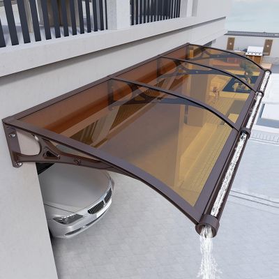 Brown Polycarbonate Canopy for Doors, Windows, Patios, and Verandas