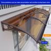 Brown Polycarbonate Canopy for Doors, Windows, Patios, and Verandas view 2