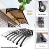 Brown Polycarbonate Canopy for Doors, Windows, Patios, and Verandas view 3