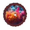 Colorful Powder Explosion Print Rustic Christmas Tree Skirt view 1