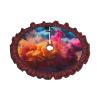 Colorful Powder Explosion Print Rustic Christmas Tree Skirt view 2