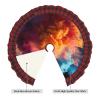Colorful Powder Explosion Print Rustic Christmas Tree Skirt view 3