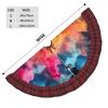 Colorful Powder Explosion Print Rustic Christmas Tree Skirt view 4
