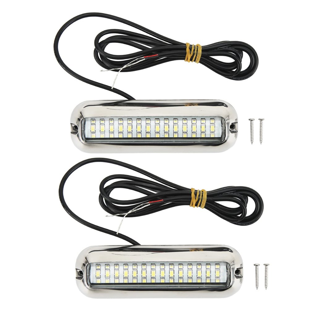 Kavolet Marine LED Lights, Waterproof Underwater Boat Lights, 42 LEDs for Yacht Transom, Bright Light