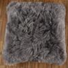 Kuhfelle Online & Nomad Lambskin Cushion Cover 50 x 50 cm, Genuine Icelandic Lambskin, Gray view 2