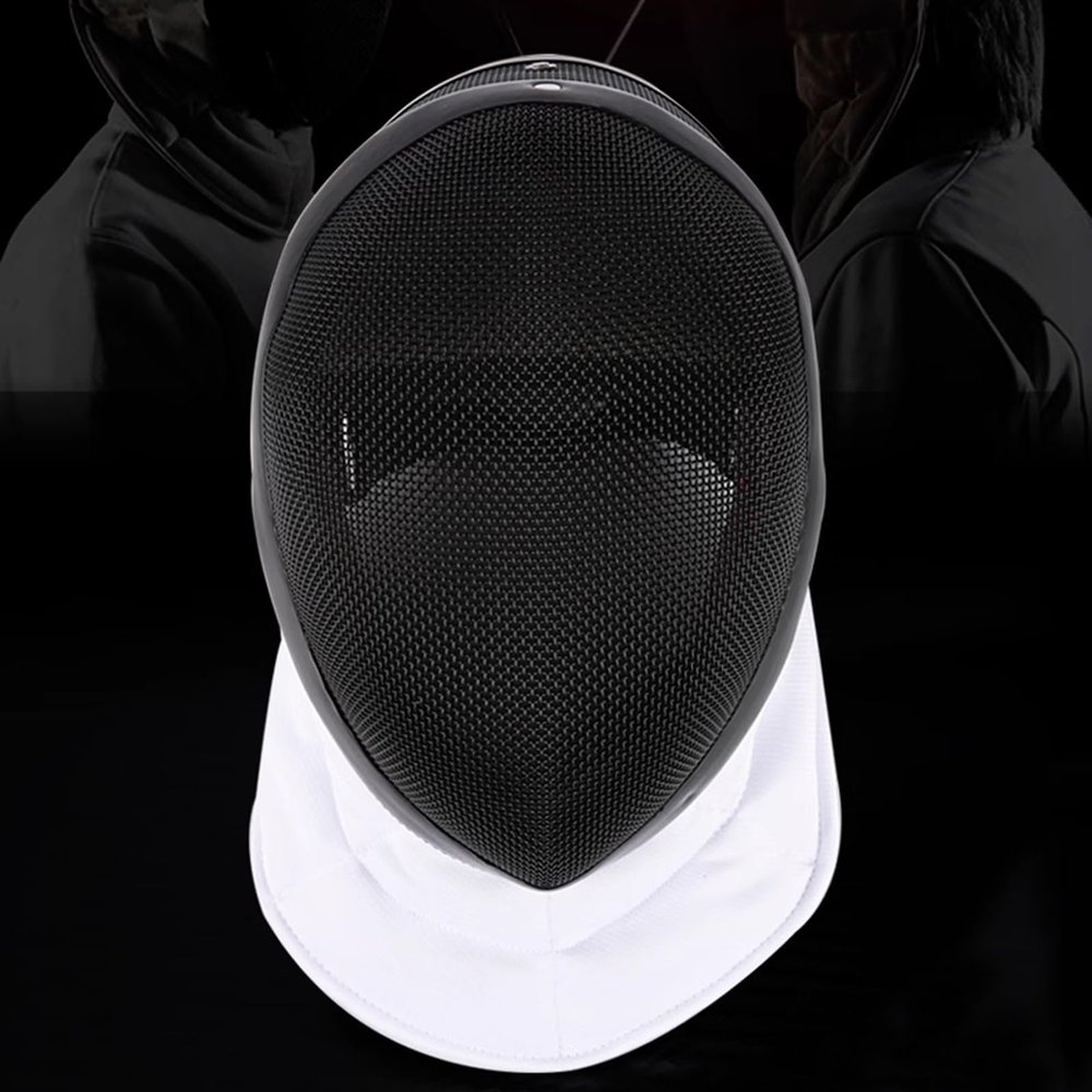 FSADYANG 700N Épée Fencing Mask with Removable Liner, Black, 65–71 cm (25–28 in)