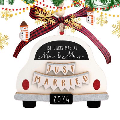 Just Married Car Ornament