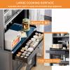 Kitchen Cabinet with Microwave Stand, Drawer and Wheels, 172.7 cm High, White, 80 x 172 cm view 4
