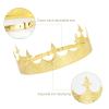 Junwapy Men's King Crown, Metal Baroque Crown with Headband view 3
