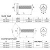 AYYSSM 10-Pack M2/M3/M4 304 Stainless Steel Triangular Base Slotted Flat-Head Security Screws (Round Head, M4 x 16 mm) view 2