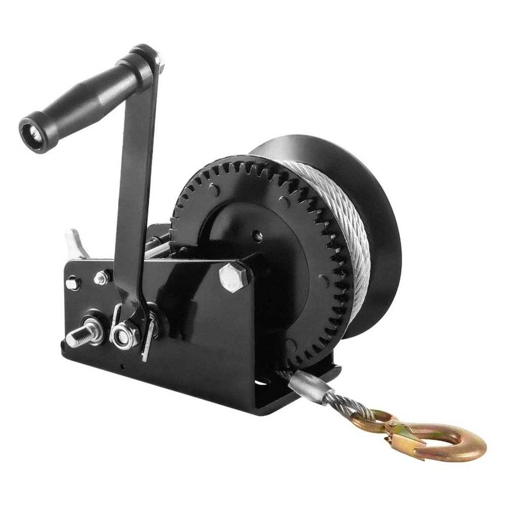 Trailer Hand Winch, 3,500 lb, 33 ft Steel Cable