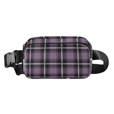 Buffalo Check Belt Bag with Adjustable Strap