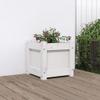 LLEZKBR Furniture Select-Garden Planter, White, 31 x 31 x 31 cm, Solid Pine Wood view 1