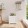 LLEZKBR Furniture Select-Garden Planter, White, 31 x 31 x 31 cm, Solid Pine Wood view 3