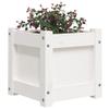 LLEZKBR Furniture Select-Garden Planter, White, 31 x 31 x 31 cm, Solid Pine Wood view 4