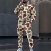 Men's Red Christmas Hoodie and Jogger Set view 2