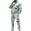 Gyaimxfu Men's Red Christmas Outfit with Hoodie and Jogger Pants view 1