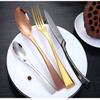 WYRMB Stainless Steel Flatware Set, 4/16/24/32/40/48-Piece, Gold, 10 Sets/40 Pieces view 3
