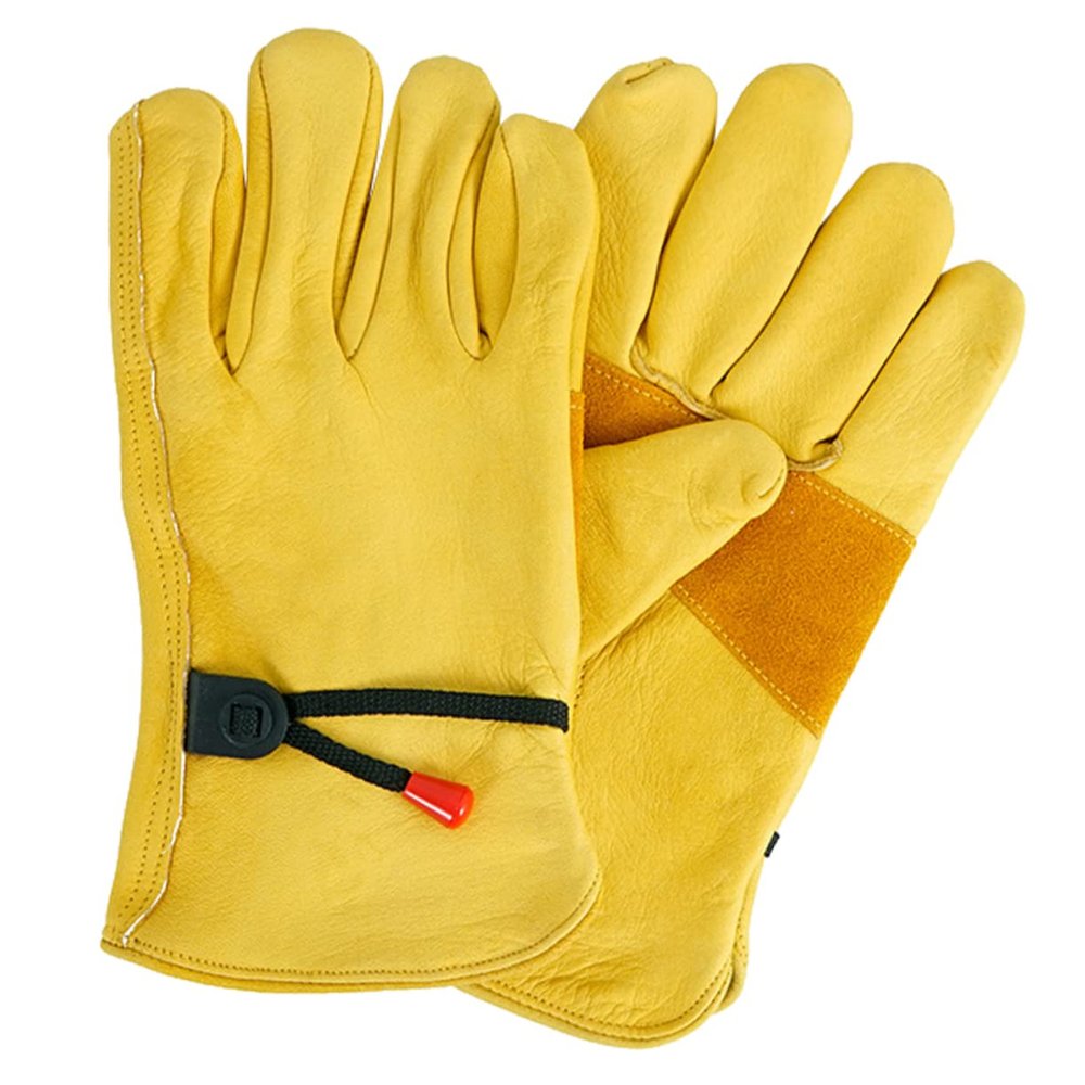 Cabilock Heat-Resistant Cowhide Gloves for Outdoor Camping, Grilling, and Baking