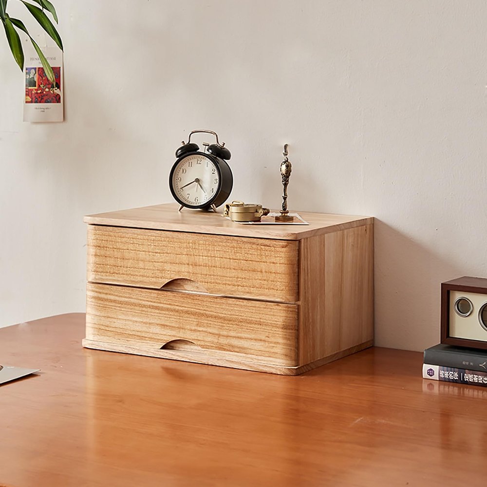 Wooden Desk File Cabinet with Drawers for Office and Home Organization