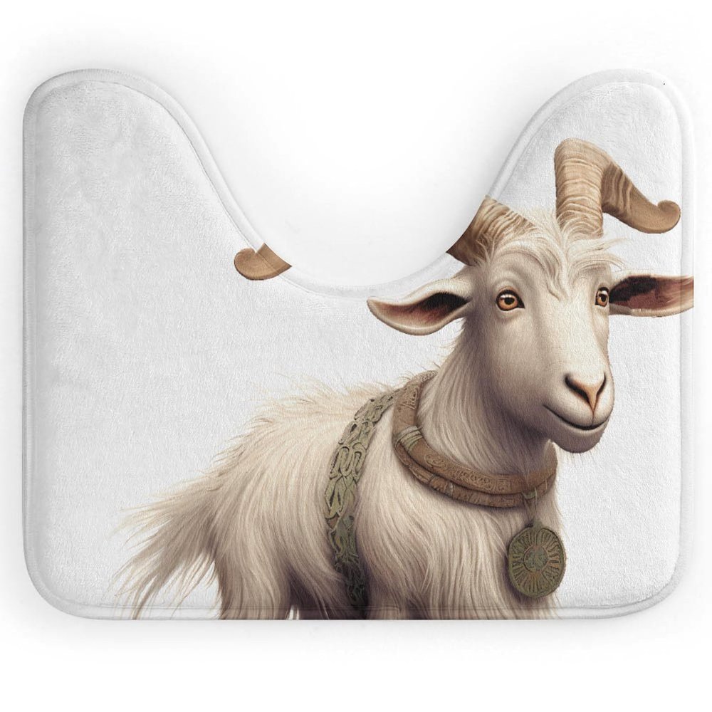 U-Shaped Non-Slip Bathroom Rug, Quick-Drying Toilet Mat