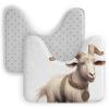 U-Shaped Non-Slip Bathroom Rug, Quick-Drying Toilet Mat view 3