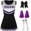 Women's Black Cheerleader Costume, Size S view 1