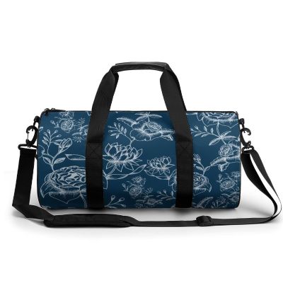Floral Sketch Sports Duffel Bag, Travel Carry-On Bag, Swim Bag, Weekender, 45 x 23 x 23 cm