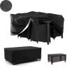 Patio Furniture Cover 120 x 85 x 85 cm, 600D Oxford Fabric, Rectangular, Black/Silver view 1