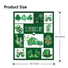 St. Patrick’s Day Green Plaid Shamrock Throw Blanket view 2