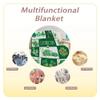 St. Patrick’s Day Green Plaid Shamrock Throw Blanket view 3