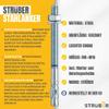 STRBER Heavy-Duty Anchor Bolts, Zinc-Plated, M8 x 100 mm, 10-Pack view 2
