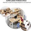 Industrial Computer Desk with Hutch, Bookshelf, and 3 Drawers view 4