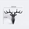 Wall Hooks, Deer Head Design, 2-Pack, Double Hooks, Gray/Black view 2