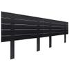 DHOME Recycled DM Wood Headboard with Horizontal Pallet-Style Legs, Hardware Included (220 cm Dual, Solid Black) view 2